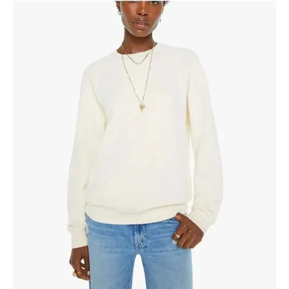 Mother La Paz Cunha Sweatshirt Lucky Ecru White Size M NWT - Picture 2 of 9